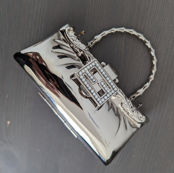 Fabulous Vintage Silver Chrome Evening Purse - Picture 3 of 7